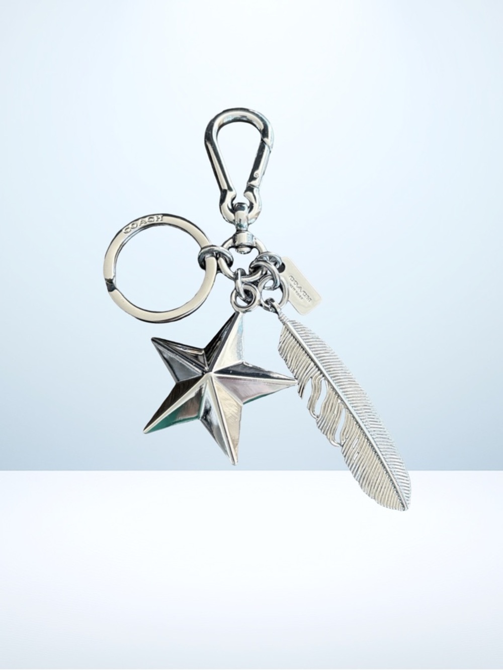 Coach 2017 Star Feather Bag Charm (Silver)